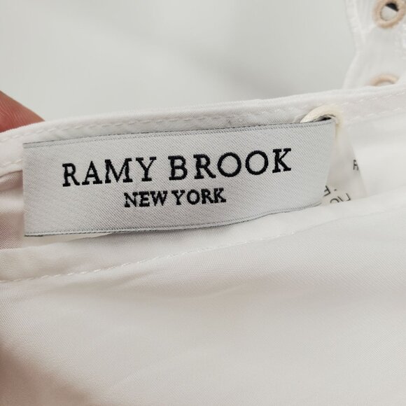 Ramy Brook Calla Top Women Size Large NWT Scallop Hem Sleeveless Halter - Picture 8 of 12